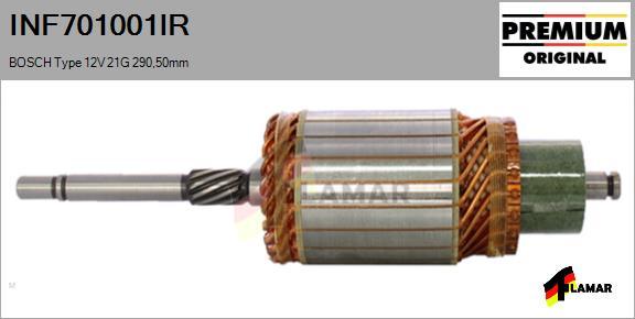 FLAMAR INF701001IR - Induit, démarreur cwaw.fr