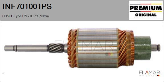 FLAMAR INF701001PS - Induit, démarreur cwaw.fr