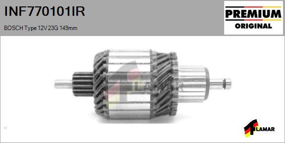 FLAMAR INF770101IR - Induit, démarreur cwaw.fr