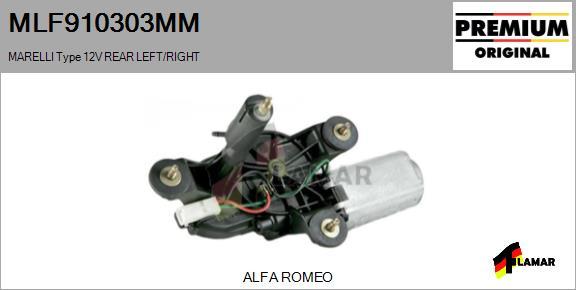 FLAMAR MLF910303MM - Moteur d'essuie-glace cwaw.fr