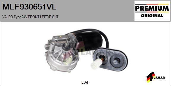 FLAMAR MLF930651VL - Moteur d'essuie-glace cwaw.fr