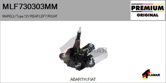 FLAMAR MLF730303MM - Moteur d'essuie-glace cwaw.fr