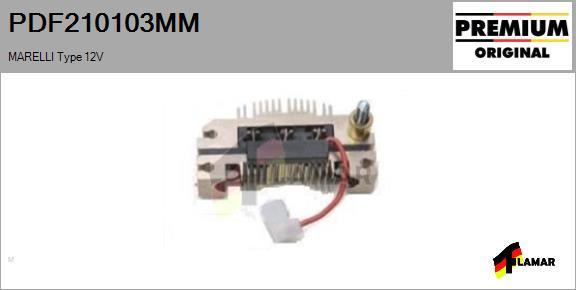 FLAMAR PDF210103MM - Pont de diodes, alternateur cwaw.fr