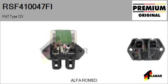 FLAMAR RSF410047FI - Résistance de série, moteur électrique-ventilateur du radiat cwaw.fr
