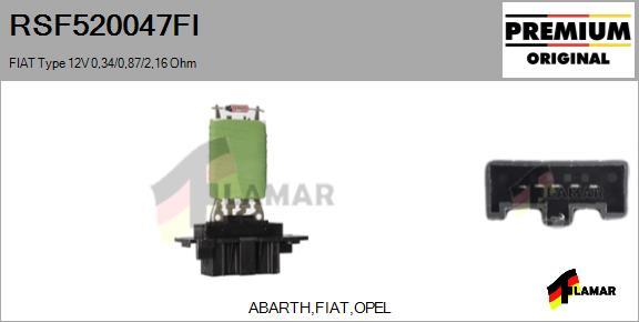 FLAMAR RSF520047FI - Résistance, pulseur d'air habitacle cwaw.fr