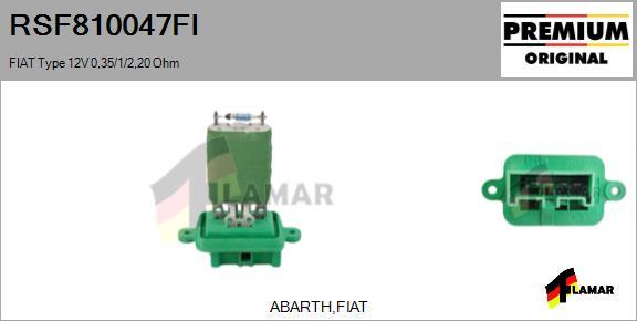 FLAMAR RSF810047FI - Résistance, pulseur d'air habitacle cwaw.fr