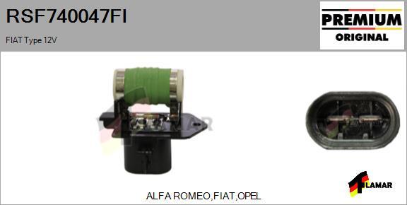 FLAMAR RSF740047FI
 - Résistance de série, moteur électrique-ventilateur du radiat cwaw.fr