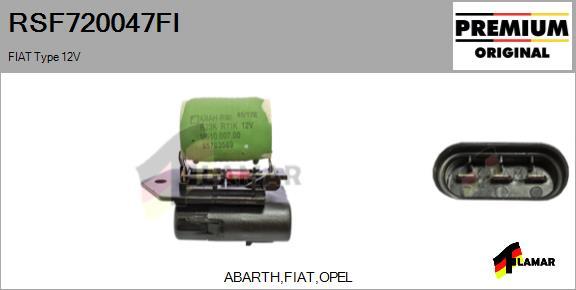 FLAMAR RSF720047FI - Résistance de série, moteur électrique-ventilateur du radiat cwaw.fr