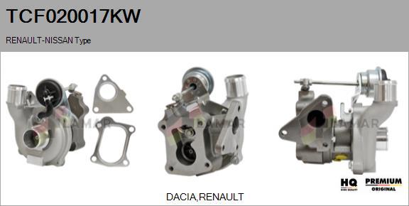 FLAMAR TCF020017KW - Turbocompresseur, suralimentation cwaw.fr