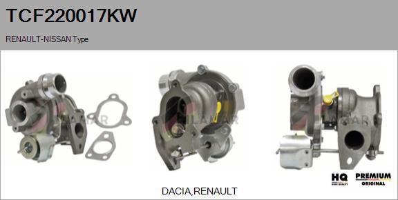 FLAMAR TCF220017KW - Turbocompresseur, suralimentation cwaw.fr