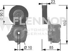 Flennor FA99071 - Poulie renvoi / transmission, courroie trapézoïdale à nervures cwaw.fr