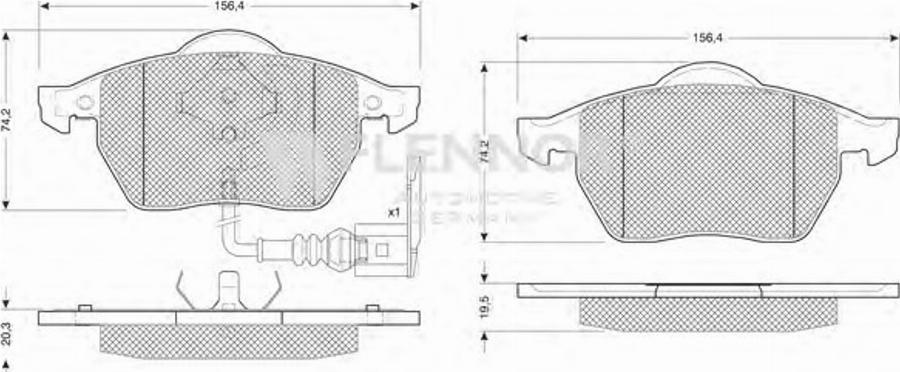 Flennor FB210443 - Kit de plaquettes de frein, frein à disque cwaw.fr