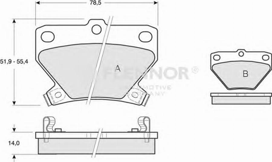 Flennor FB210442 - Kit de plaquettes de frein, frein à disque cwaw.fr