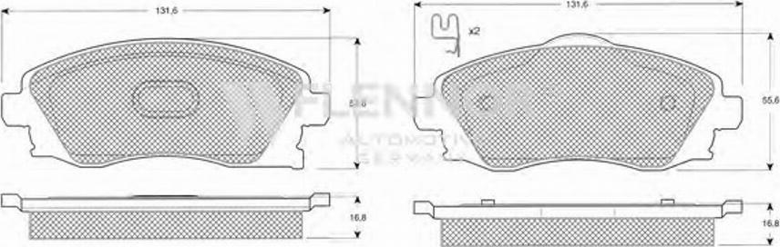 Flennor FB210456 - Kit de plaquettes de frein, frein à disque cwaw.fr