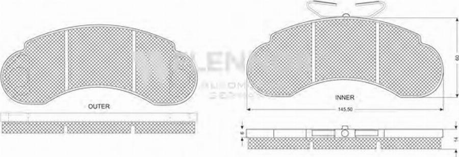 Flennor FB210468 - Kit de plaquettes de frein, frein à disque cwaw.fr