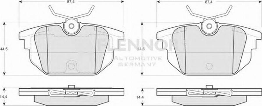 Flennor FB210404 - Kit de plaquettes de frein, frein à disque cwaw.fr