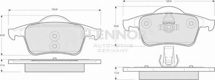 Flennor FB210428 - Kit de plaquettes de frein, frein à disque cwaw.fr