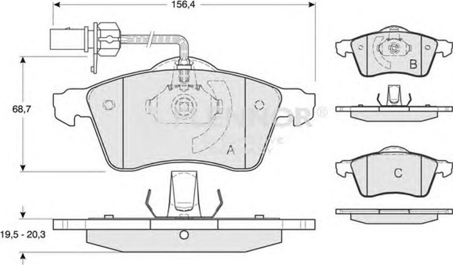 Flennor FB210473 - Kit de plaquettes de frein, frein à disque cwaw.fr