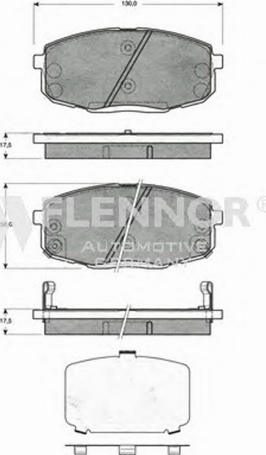 Flennor FB210594 - Kit de plaquettes de frein, frein à disque cwaw.fr