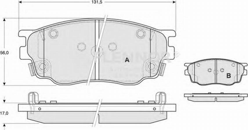 Flennor FB210595 - Kit de plaquettes de frein, frein à disque cwaw.fr