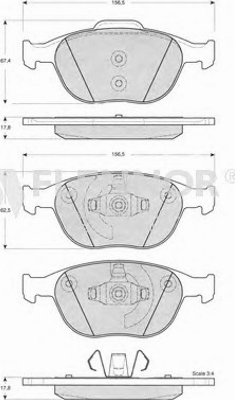 Flennor FB210592 - Kit de plaquettes de frein, frein à disque cwaw.fr