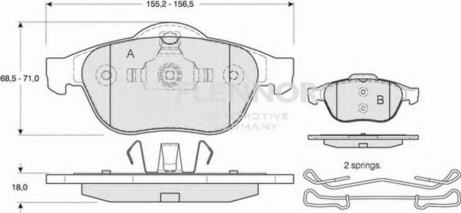 Flennor FB210589 - Kit de plaquettes de frein, frein à disque cwaw.fr