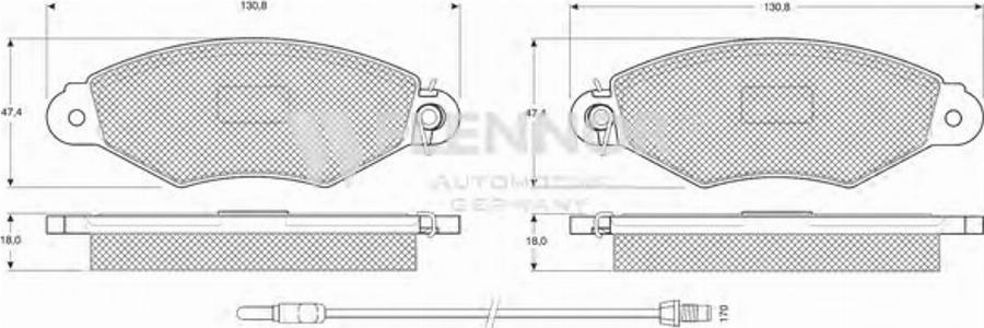 Flennor FB210524 - Kit de plaquettes de frein, frein à disque cwaw.fr