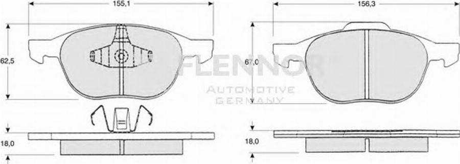 Flennor FB210649 - Kit de plaquettes de frein, frein à disque cwaw.fr