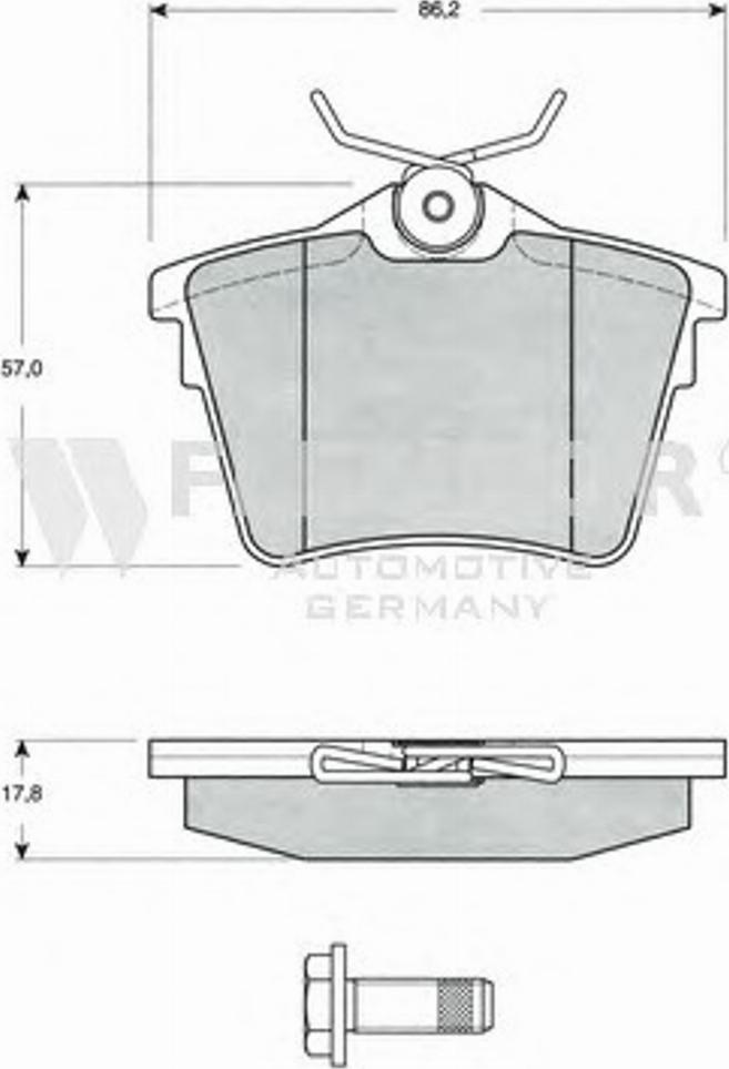 Flennor FB210663 - Kit de plaquettes de frein, frein à disque cwaw.fr