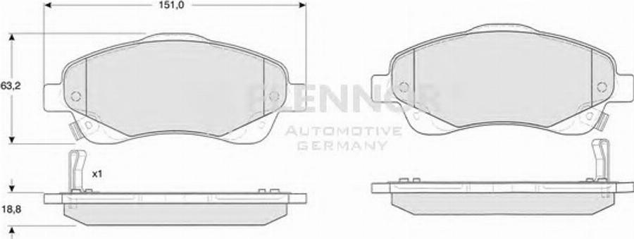 Flennor FB210619 - Kit de plaquettes de frein, frein à disque cwaw.fr