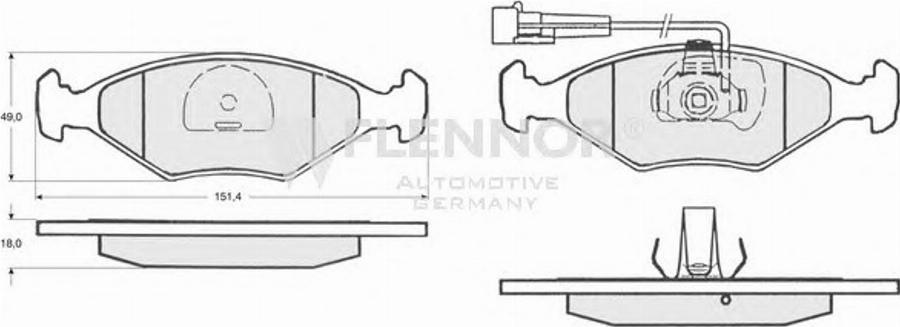 Flennor FB210639 - Kit de plaquettes de frein, frein à disque cwaw.fr