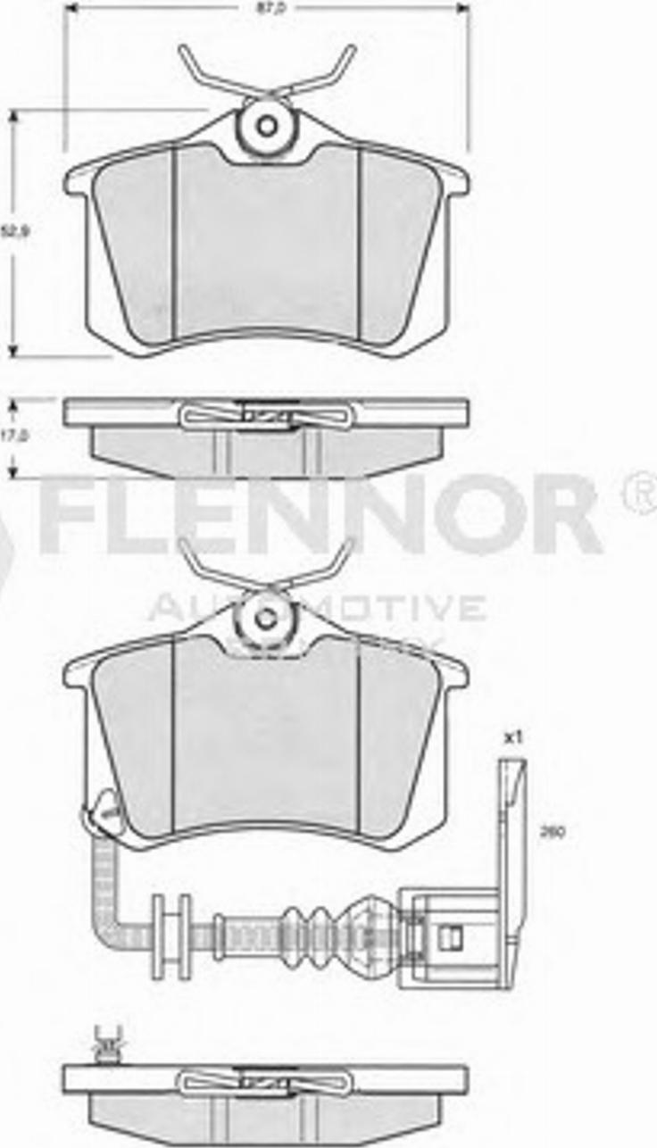 Flennor FB210634 - Kit de plaquettes de frein, frein à disque cwaw.fr