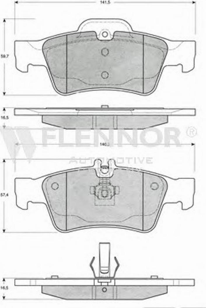 Flennor FB210621 - Kit de plaquettes de frein, frein à disque cwaw.fr