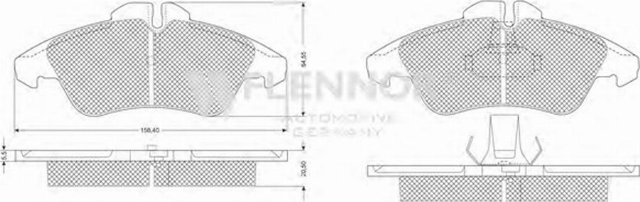 Flennor FB210194 - Kit de plaquettes de frein, frein à disque cwaw.fr