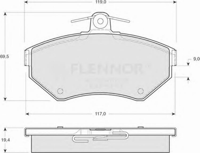 Flennor FB210195 - Kit de plaquettes de frein, frein à disque cwaw.fr