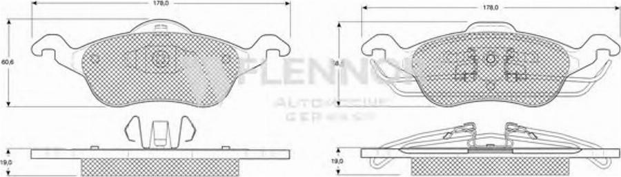 Flennor FB210198 - Kit de plaquettes de frein, frein à disque cwaw.fr