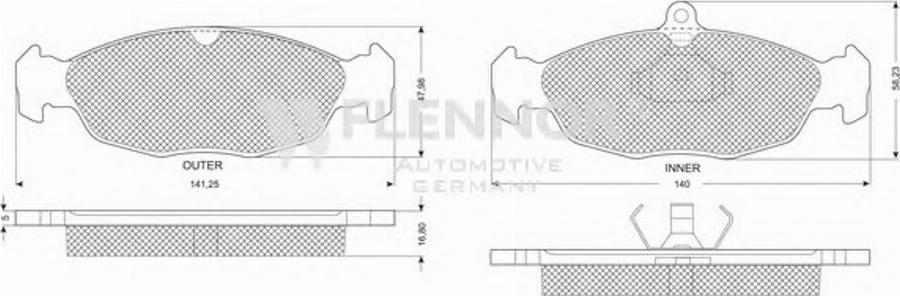 Flennor FB210148 - Kit de plaquettes de frein, frein à disque cwaw.fr