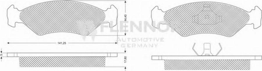 Flennor FB210153 - Kit de plaquettes de frein, frein à disque cwaw.fr