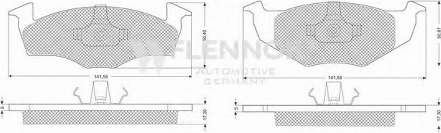 Flennor FB210164 - Kit de plaquettes de frein, frein à disque cwaw.fr