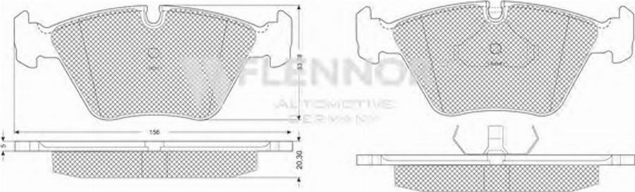 Flennor FB210162 - Kit de plaquettes de frein, frein à disque cwaw.fr