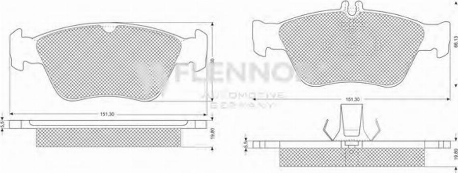 Flennor FB210189 - Kit de plaquettes de frein, frein à disque cwaw.fr