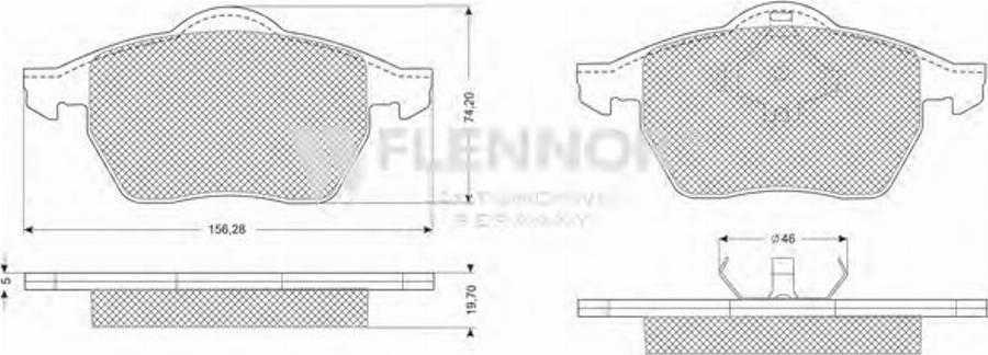 Flennor FB210184 - Kit de plaquettes de frein, frein à disque cwaw.fr