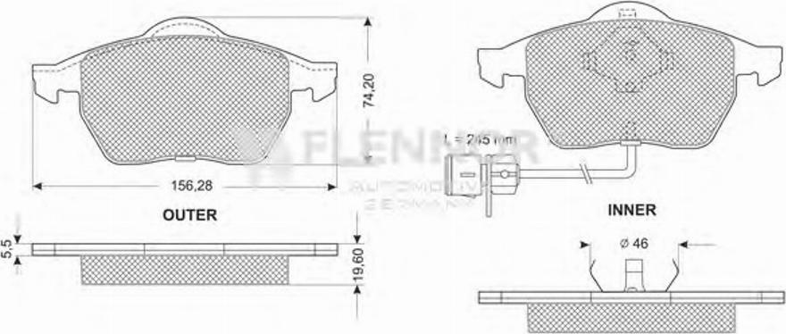 Flennor FB210183 - Kit de plaquettes de frein, frein à disque cwaw.fr