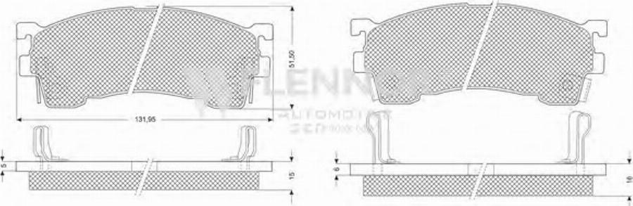 Flennor FB210187 - Kit de plaquettes de frein, frein à disque cwaw.fr