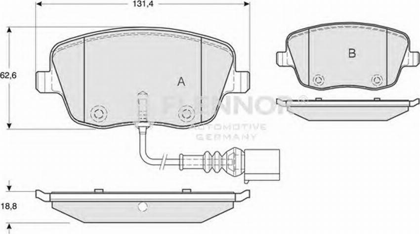 Flennor FB210844 - Kit de plaquettes de frein, frein à disque cwaw.fr