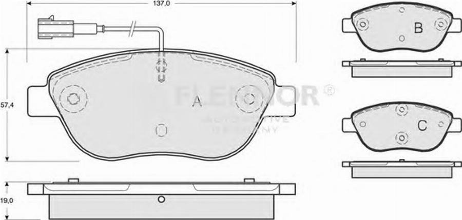 Flennor FB210872 - Kit de plaquettes de frein, frein à disque cwaw.fr