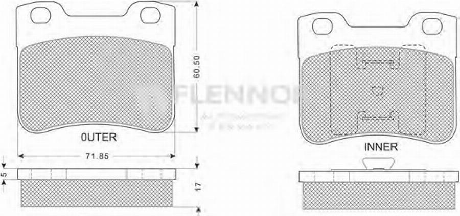 Flennor FB210300 - Kit de plaquettes de frein, frein à disque cwaw.fr