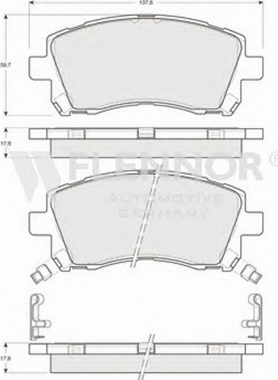 Flennor FB210374 - Kit de plaquettes de frein, frein à disque cwaw.fr