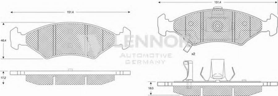 Flennor FB210370 - Kit de plaquettes de frein, frein à disque cwaw.fr