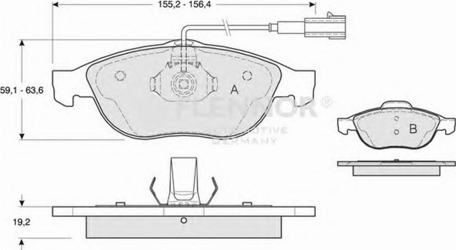 Flennor FB210378 - Kit de plaquettes de frein, frein à disque cwaw.fr